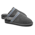 Minfot Saueskintøfler Slip-on Myre med såle Grå