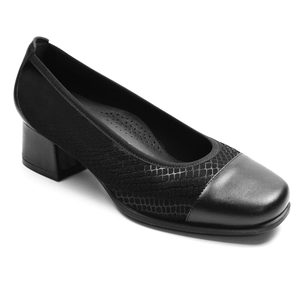 Minfot Irma Damesko med hæl Stretch Svart