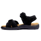 Minfot Sandaler Flex Svart Semsket skinn