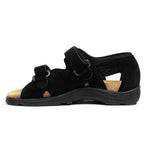 Minfot Sandaler Justi Svart Semsket skinn