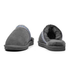 Minfot Saueskintøfler Slip-on Myre med såle Grå