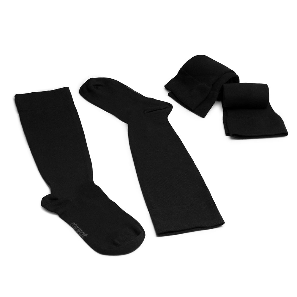 Produktbild 8 - Minfot Stödstrumpor Breda Bomull Svart 3-pack