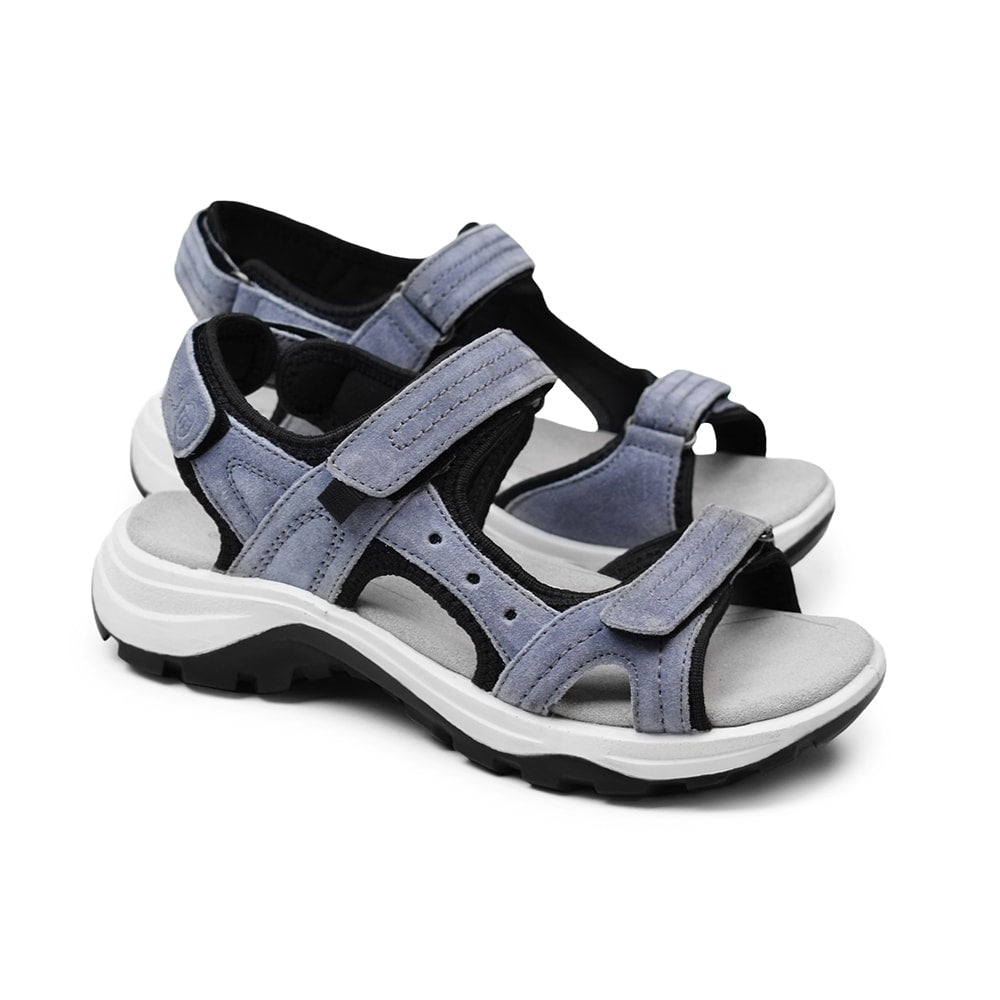 Minfot Sandaler Sandhamn Dame Semsket skinn Dueblå