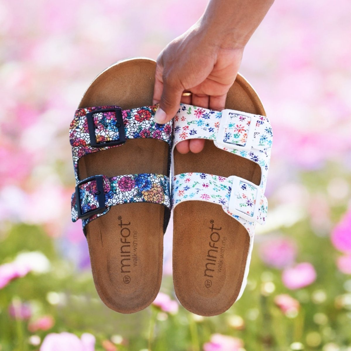 Produktbild 10 - Minfot Sandaler Mjuk Bio Moa Blom Svart