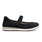 Minfot Ballerinasko med rem Joyce Dame Stretch Nubuck Svart