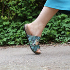 Minfot Softstep Sandaler Dame Biosandal 2-remmer Tropical Glow Svart