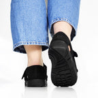 Minfot Sandaler Justi Svart Semsket skinn