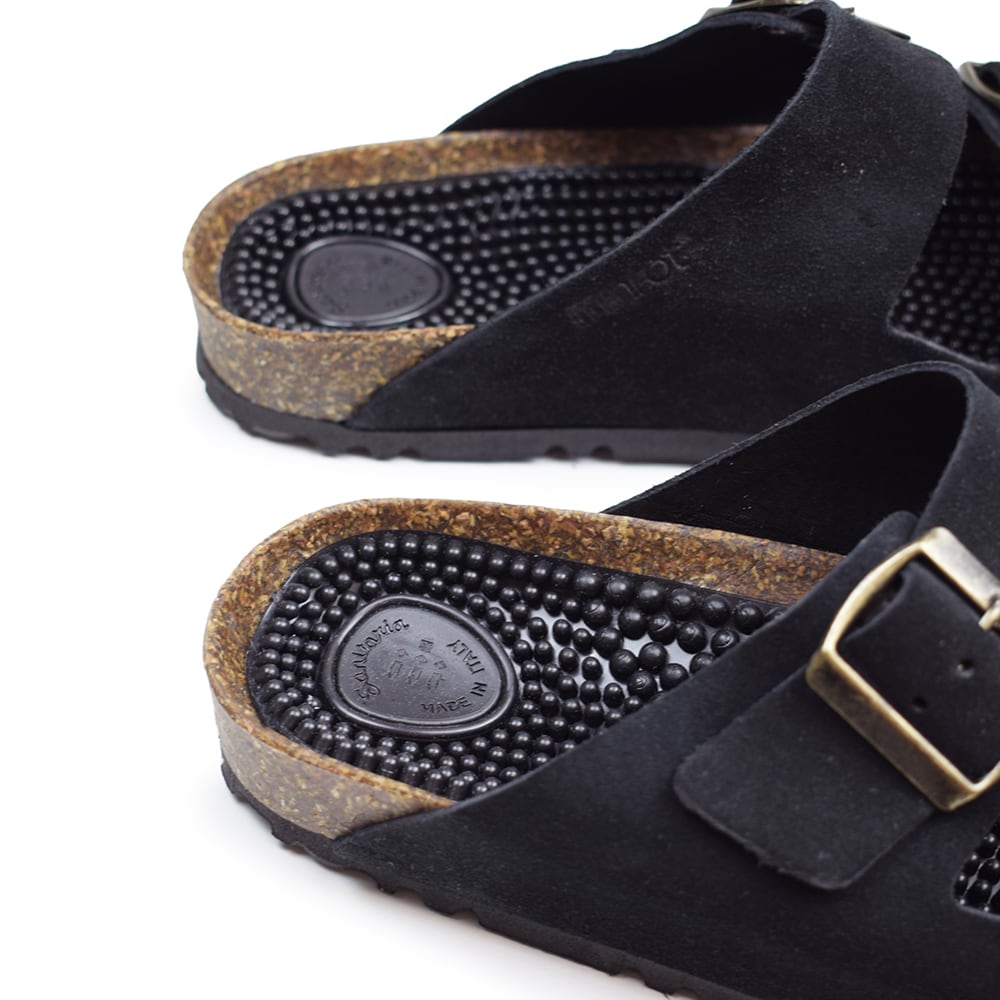 Minfot Massasje Sandaler Bio Semsket skinn Svart