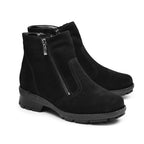 Minfot Aaltonen Brede Boots Grip+ Vasa Semsket skinn Ull Svart