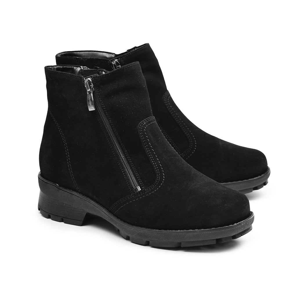 Minfot Aaltonen Brede Boots Grip+ Vasa Semsket skinn Ull Svart