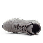 Minfot Luna Høy Sneaker Dame Semsket skinn Taupe