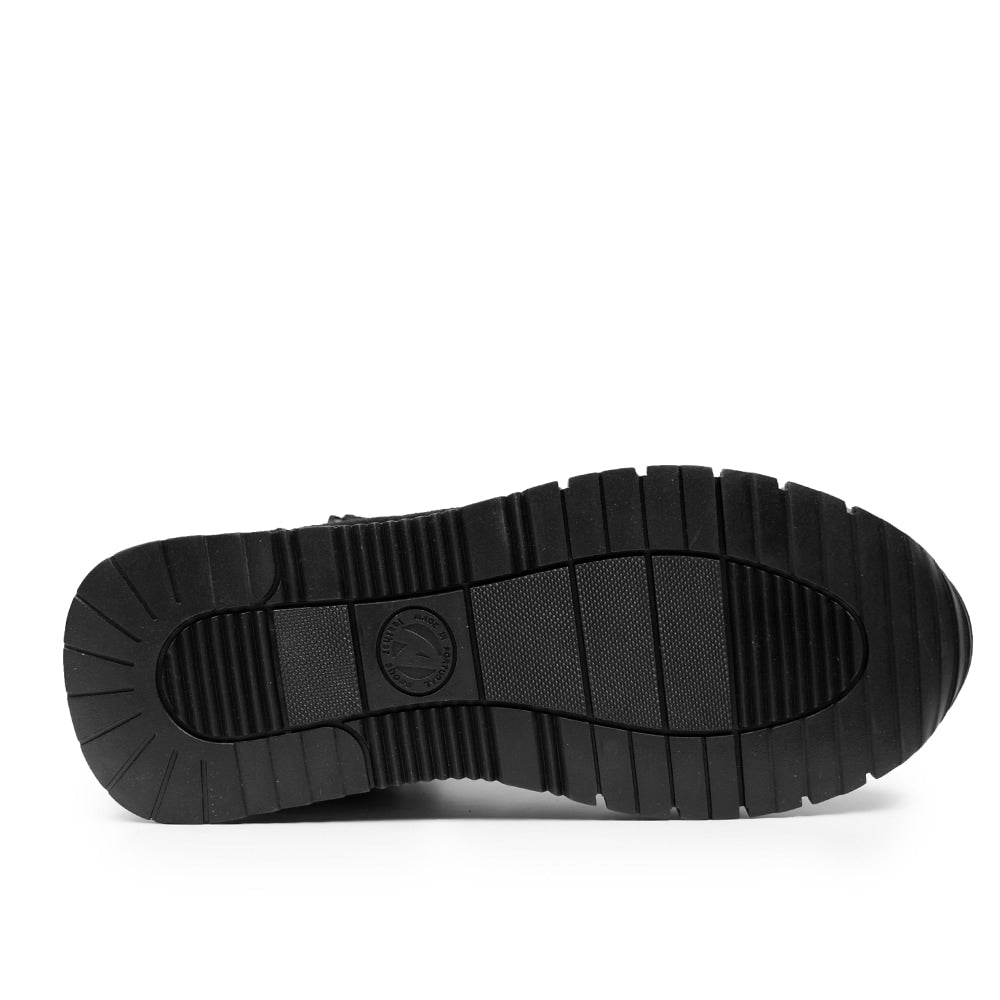 Minfot Luna Høy Sneaker Semsket skinn Svart