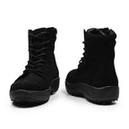 Minfot Boots Nora Semsket skinn Svart