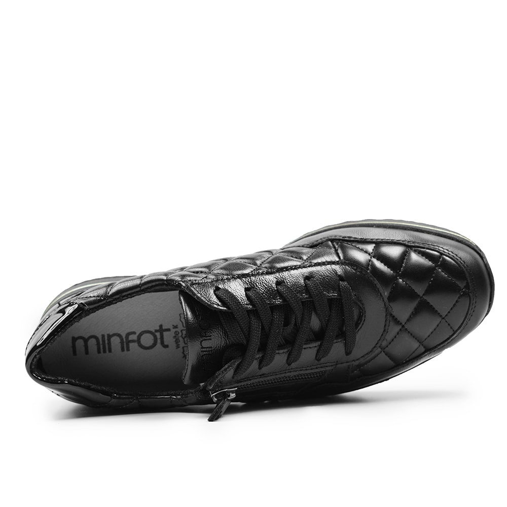 Produktbild 5 - Minfot Rut Sneaker Bred Skinn Svart