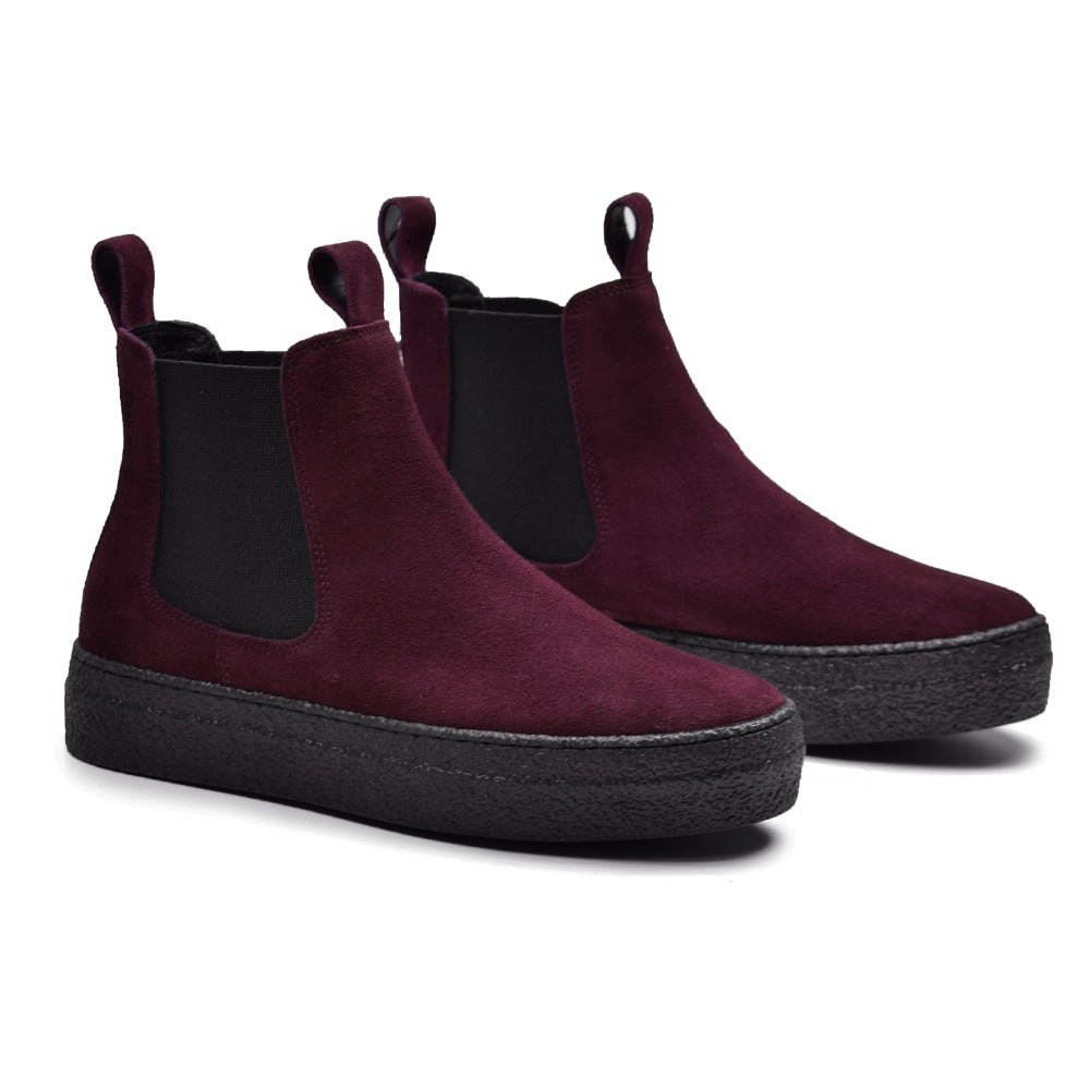 Produktbild 7 - Minfot Chelsea Boots Visby Mocka Bordeaux