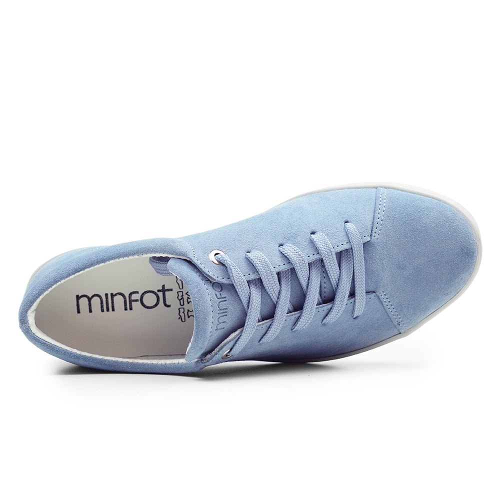 Minfot Aveny Sneaker Semsket skinn Lyseblå