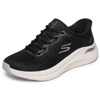Skechers Womens Arch Fit 2.0 Slip-Ins Bold Motion Black Rose Gold