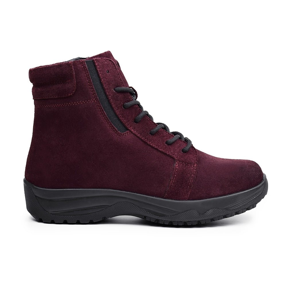Produktbild 3 - Minfot Dubbskor Lima Mocka Ull Bordeaux