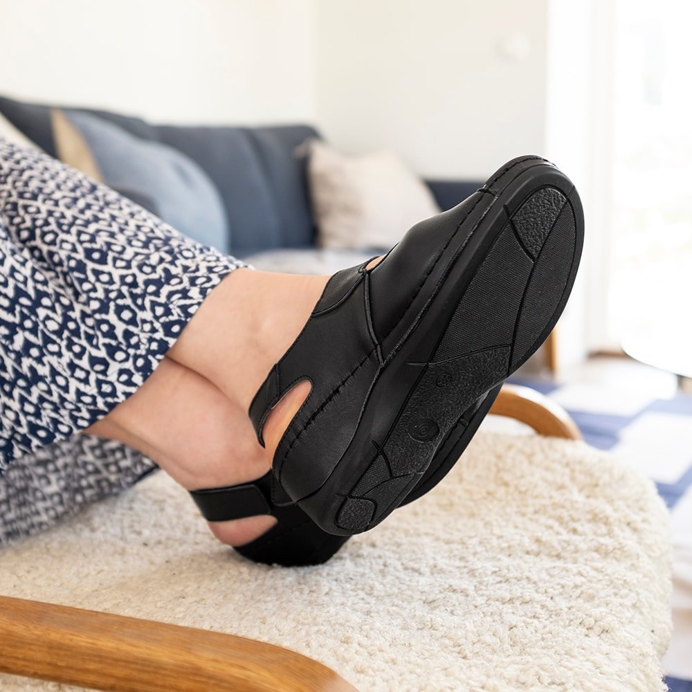 Minfot Sandaler Stretch Iris Hælrem Svart