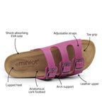 Minfot Lo Sandaler Dame Bio Skinn Fuxia