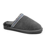 Minfot Saueskintøfler Slip-on Myre med såle Grå