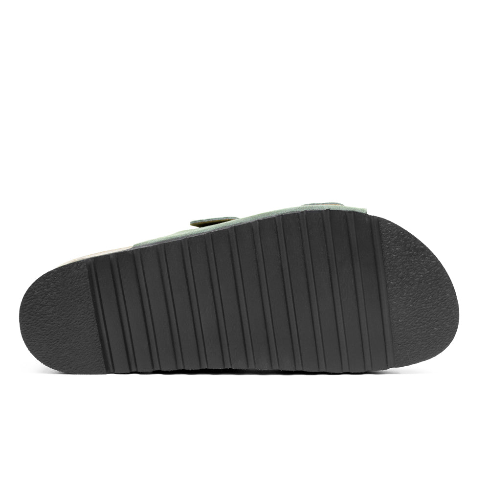 Minfot Moa Sandaler Dame Myk Bio Semsket Skinn Grønn