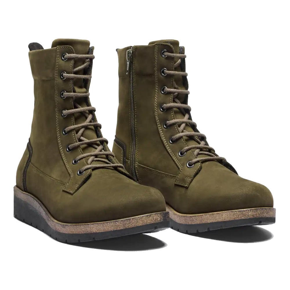 Produktbild 2 - New Feet Linn Breda Boots Snörning Dragkedja Grön