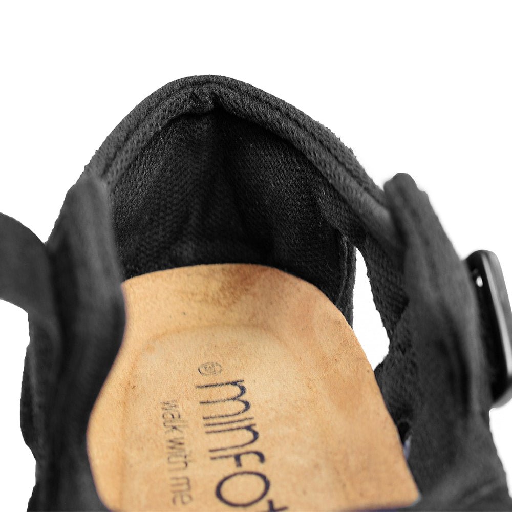 Produktbild 7 - Minfot Sandaler Justi Svart Semsket skinn