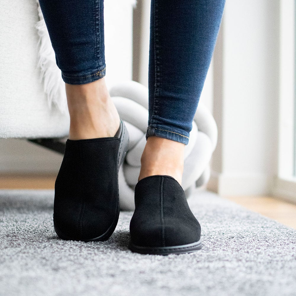 Produktbild 8 - Minfot Tøfler Stretch Panter Svart