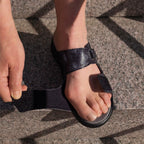 Minfot Granit Sandaler Dame Stretch Svart