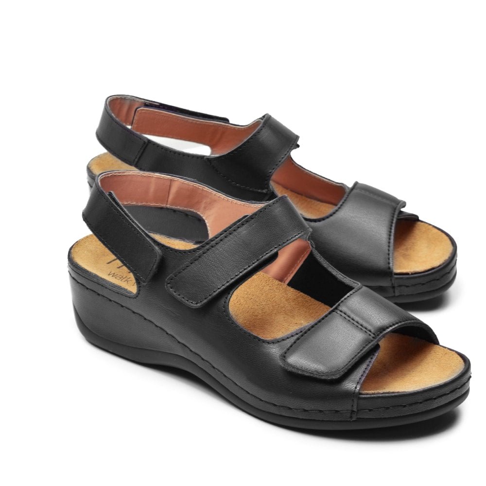 Minfot Sandaler Stretch Iris Hælrem Svart