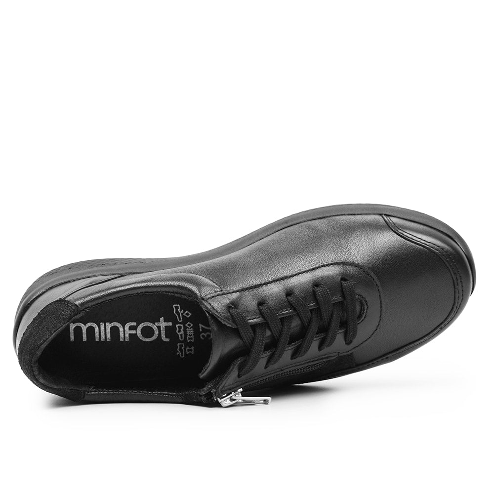 Minfot Way Sneaker Bred Stretch Zip Svart