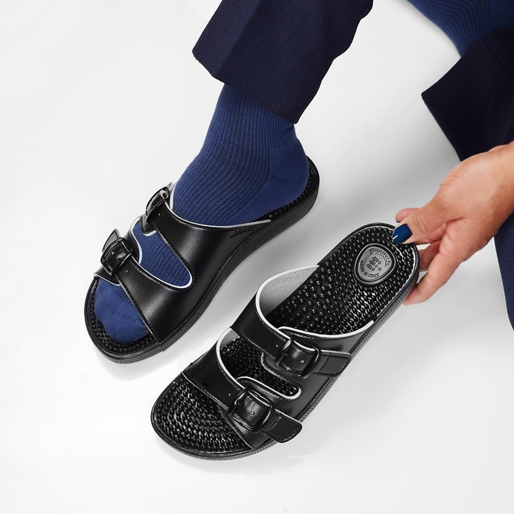 Minfot Massasje Sandaler Dame Svart