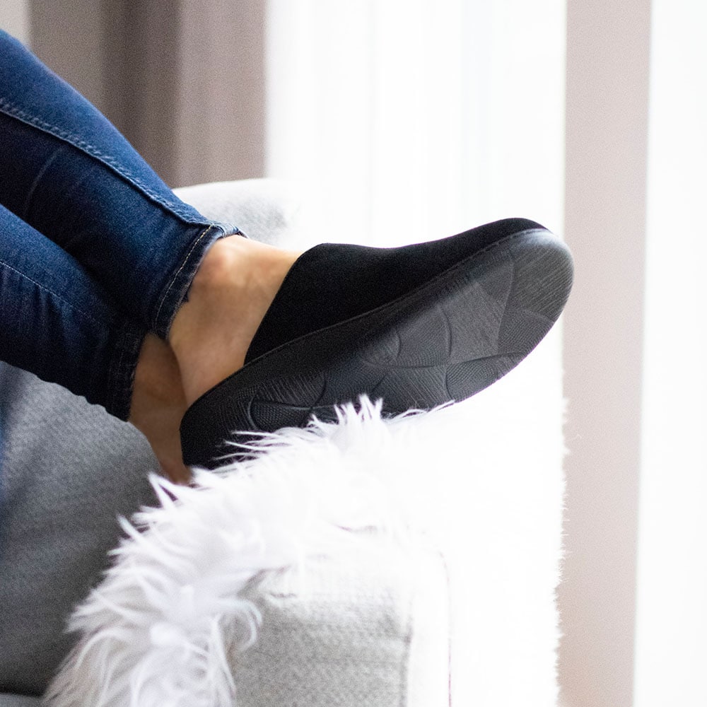 Produktbild 2 - Minfot Tøfler Stretch Panter Svart