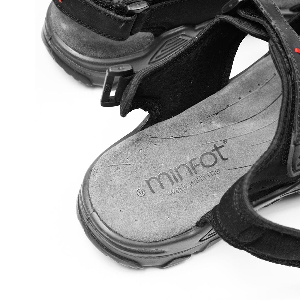Minfot Sandaler Torekov Herre Nubuck Svart