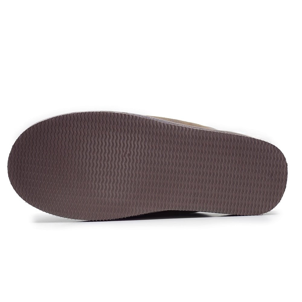 Minfot Saueskinntøfler Slip-on Orust med såle Waxed Stone