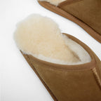 Minfot Saueskinntøfler Slip-on Orust med såle Chestnut