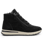 Minfot Luna Høy Sneaker Semsket skinn Svart