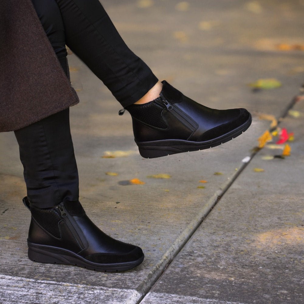 Minfot Hilma Boots med Glidelås TEX-membran Svart