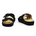 Minfot Sandaler Voss Dame Semsket skinn Svart