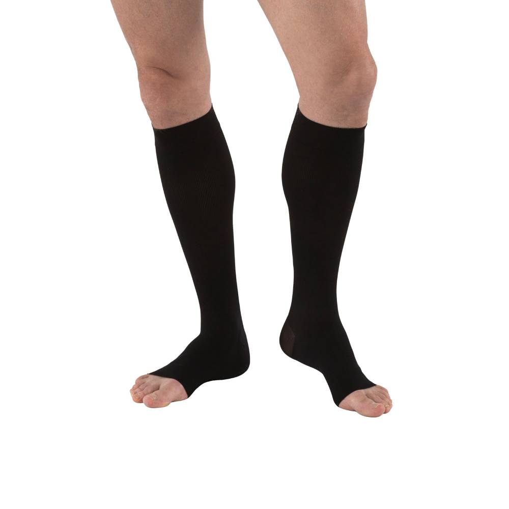 Jobst Støttestrømper Man Med Åpen Tå Svart Klass 2
