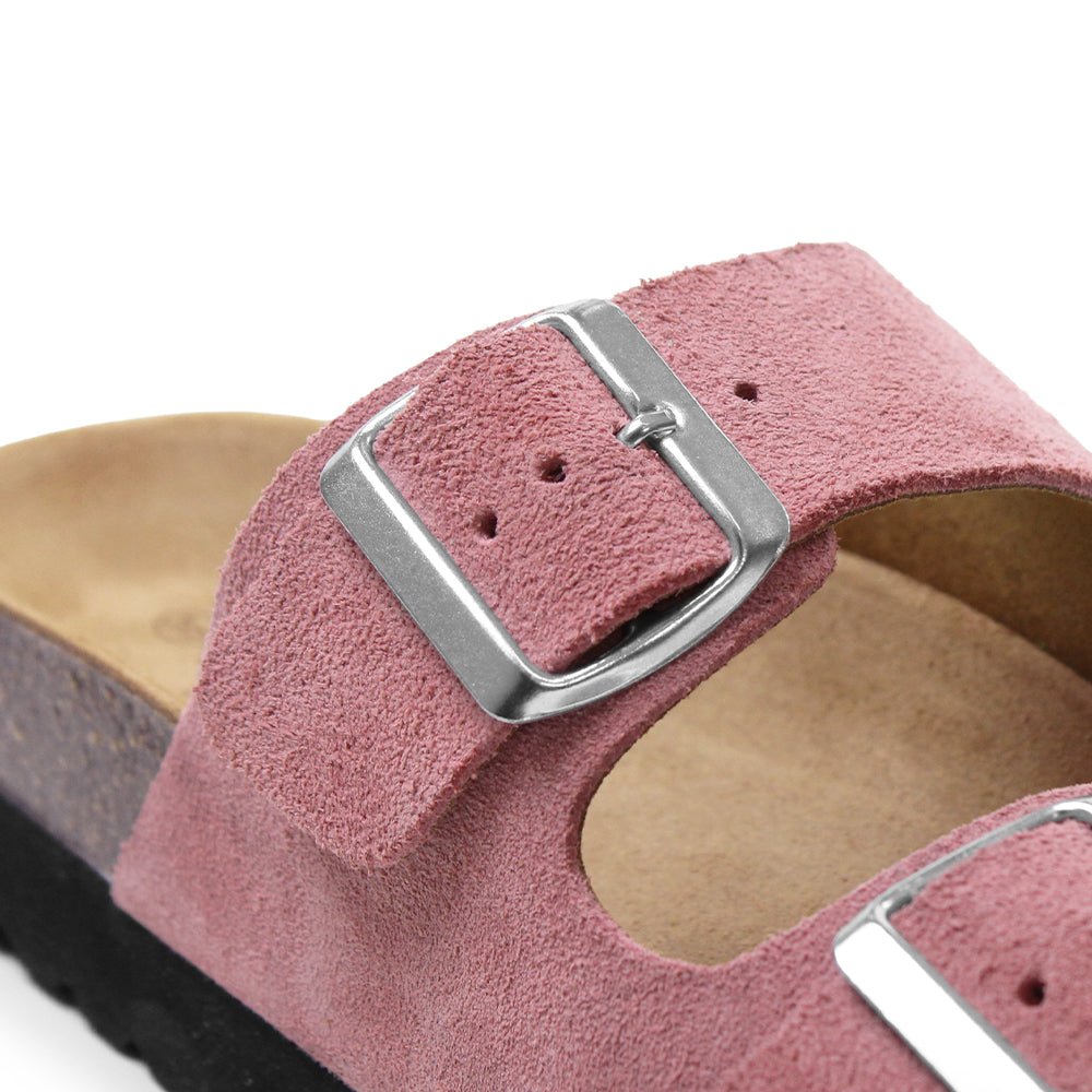 Minfot Moa Sandaler Dame Myk Bio Semsket Skinn Antikk Rosa