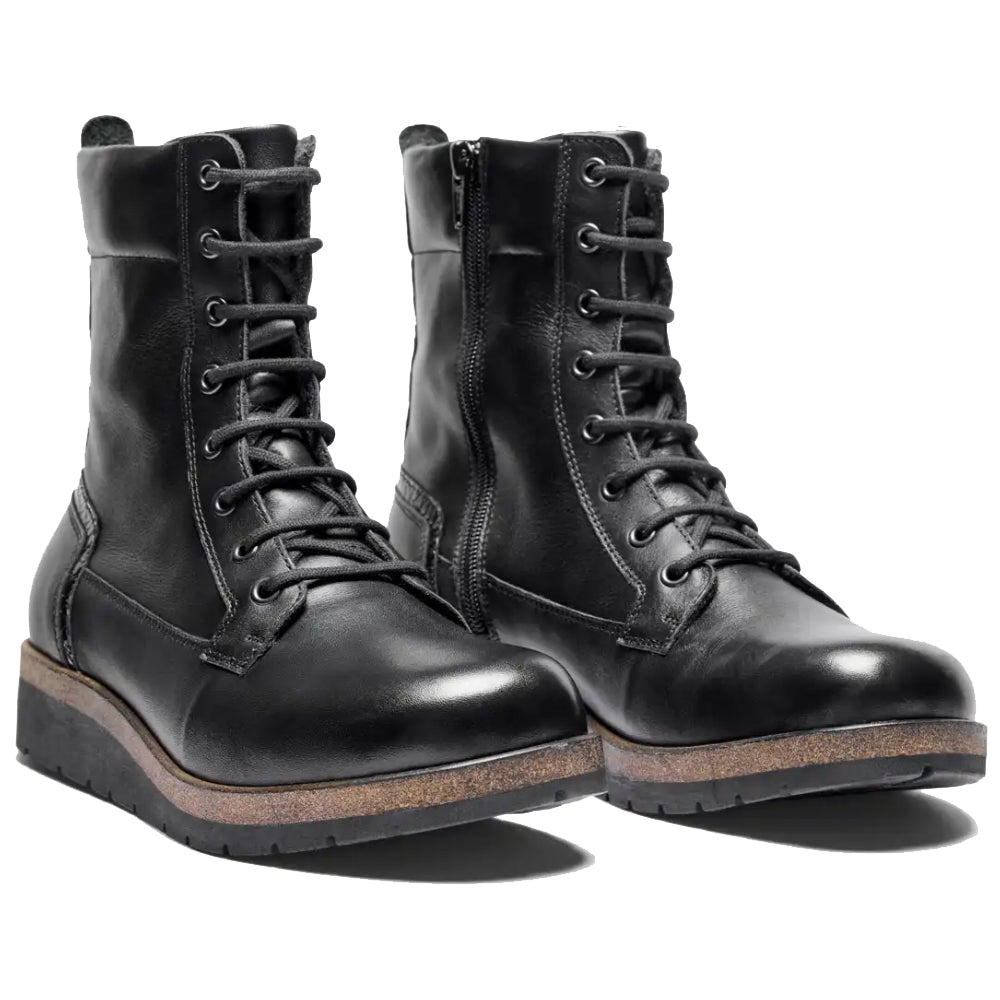 Produktbild 3 - New Feet Linn Breda Boots Snörning Dragkedja Svart