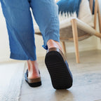 Minfot Moa Sandaler Dame Bio Semsket Skinn Indigoblå