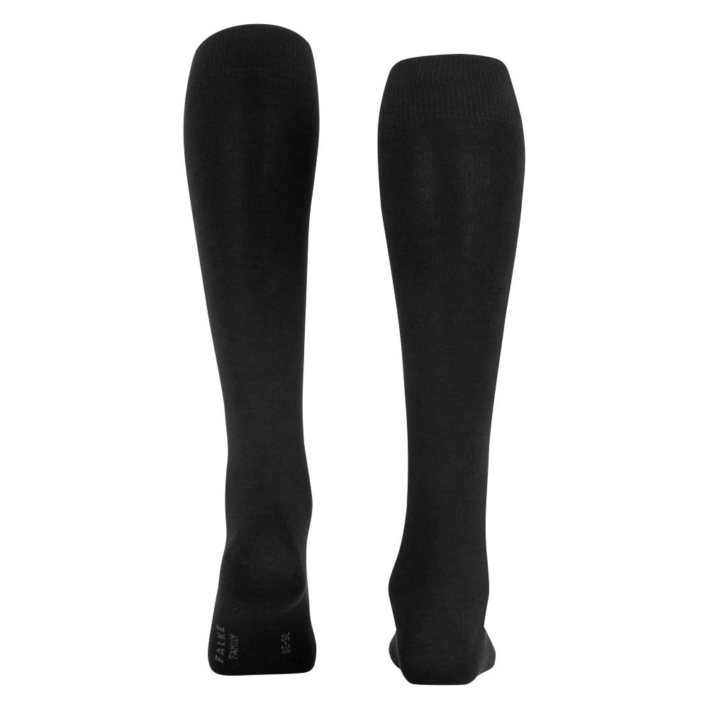 Falke Family Knestrømper Dame Bomull Svart 1-pk
