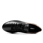 Minfot Comfort Sneakers Skinn Leopard Svart