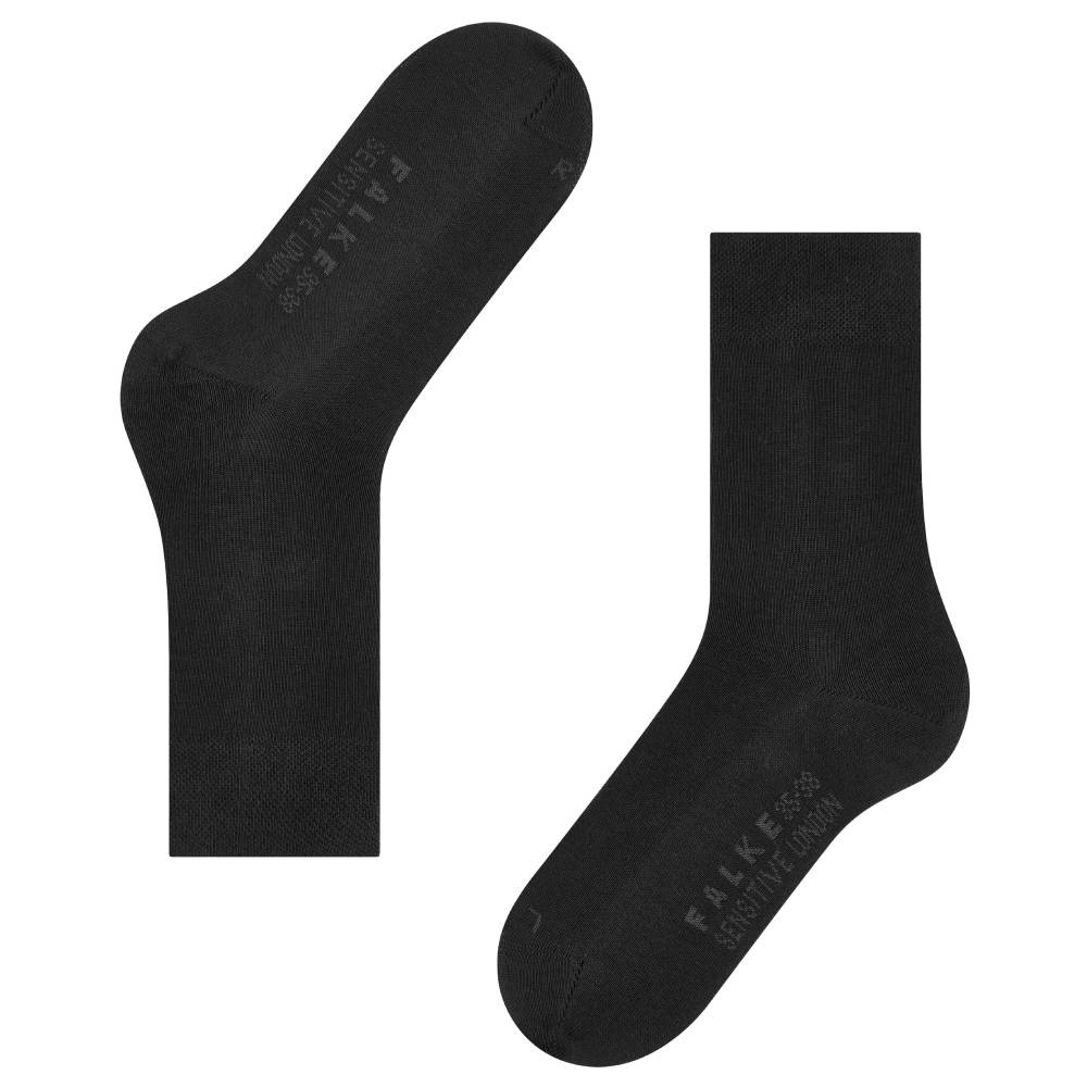 Falke Sensitive London Sokker Bomull Dame Svart 1-pk