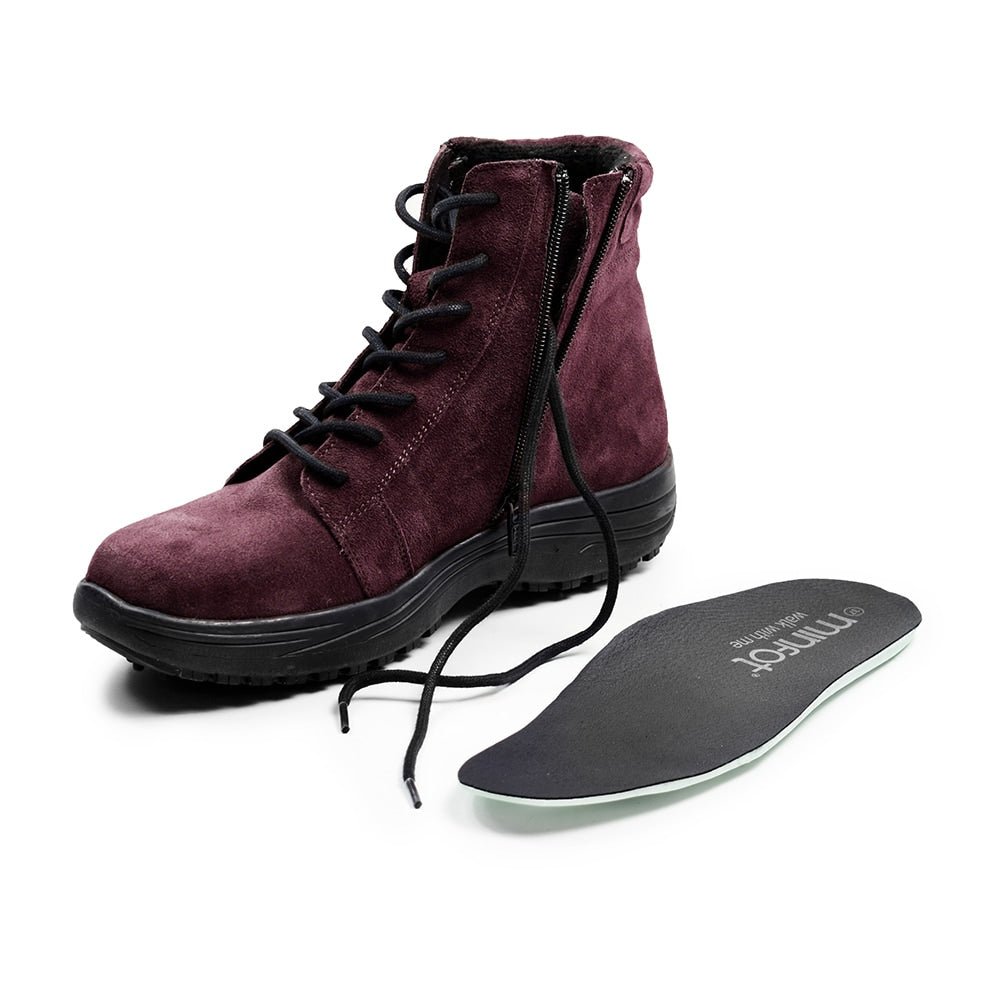 Minfot Boots Nora Semsket skinn Bordeaux