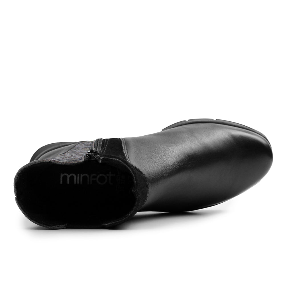Produktbild 5 - Minfot Zon Chelsea boots med zip Stretch Skinn Svart Leopard