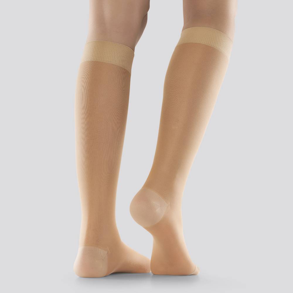 Mabs Stödstrumpor Nylon Bred Sand